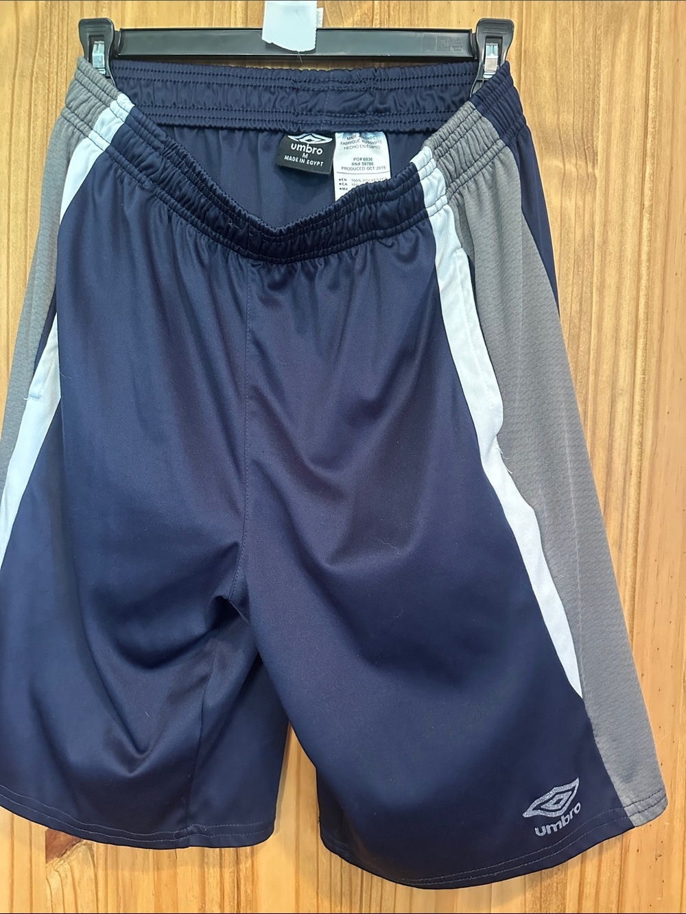 Umbro Navy, Gray & White Men's Athletic Shorts